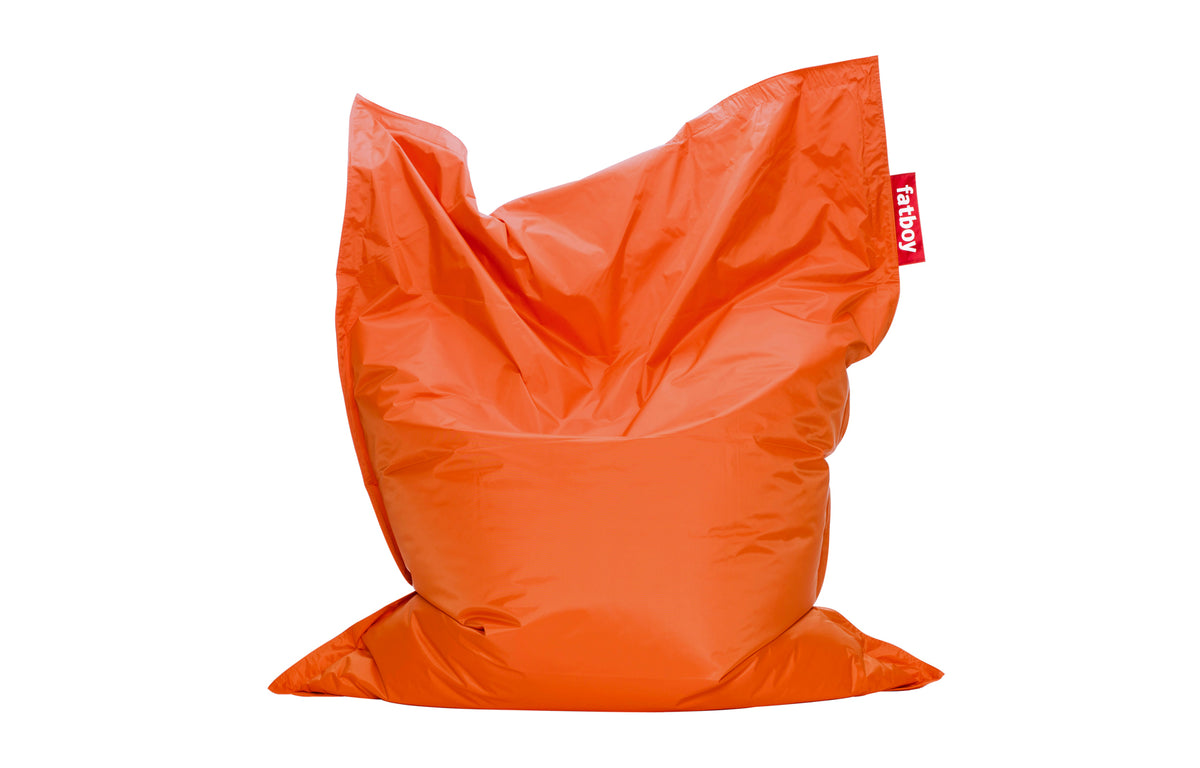 Original Slim Bean Bag by Fatboy - Orange Nylon Fabric.