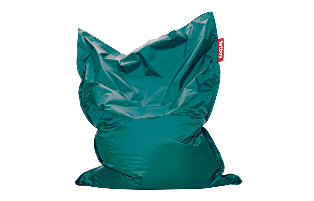 Original Slim Bean Bag by Fatboy - Turquoise Nylon Fabric.