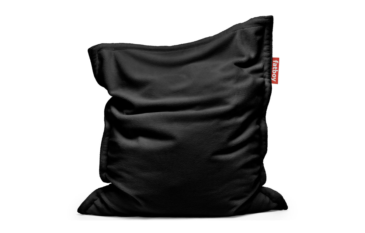 Original Slim Teddy Bean Bag by Fatboy - Anthracite Polyester Fabric.