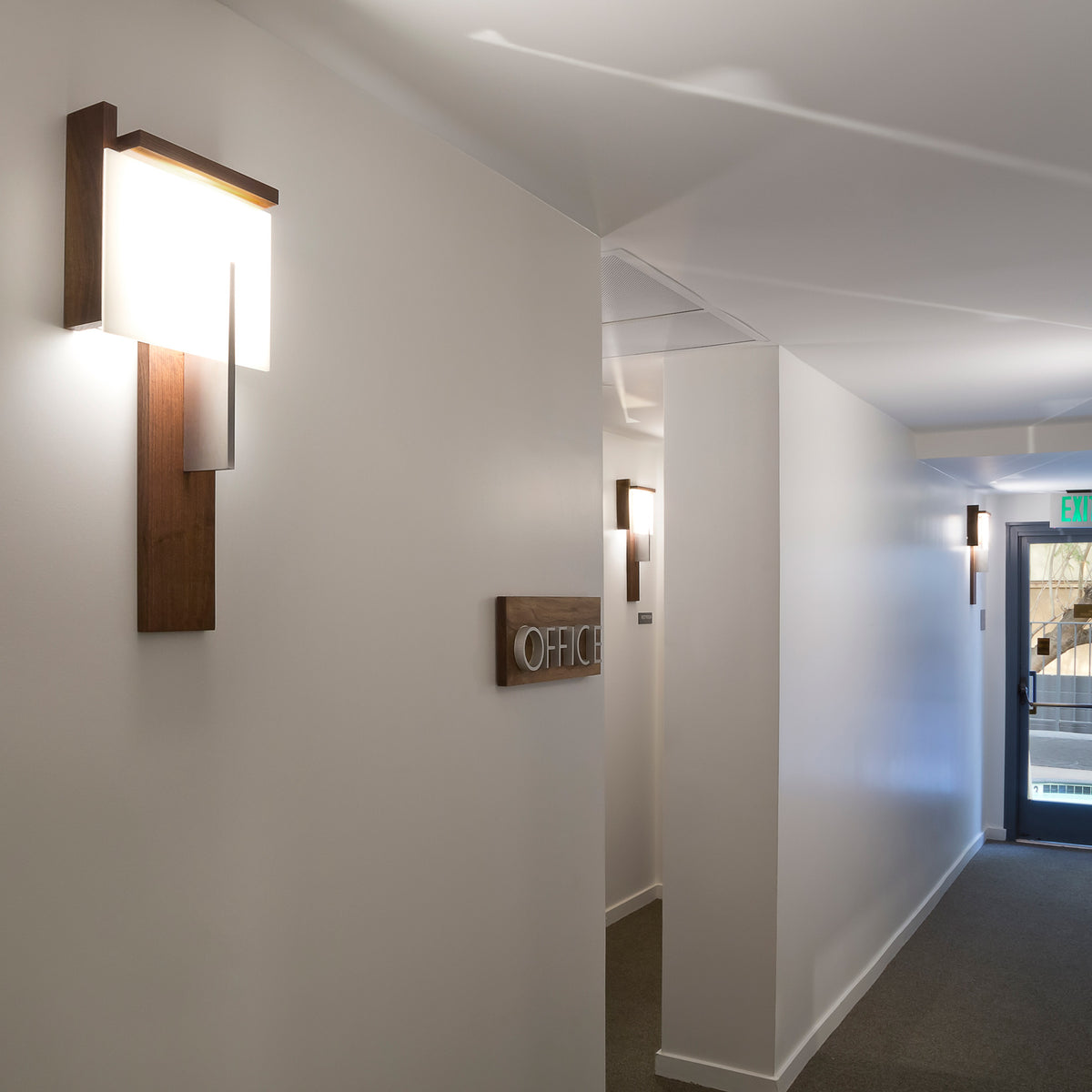Oris LED Sconce by Cerno, showing oris led sconces in live shot.