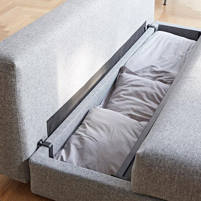 Osvald Sofa Bed by Innovation, showing closeup view of osvald sofa bed in live shot.