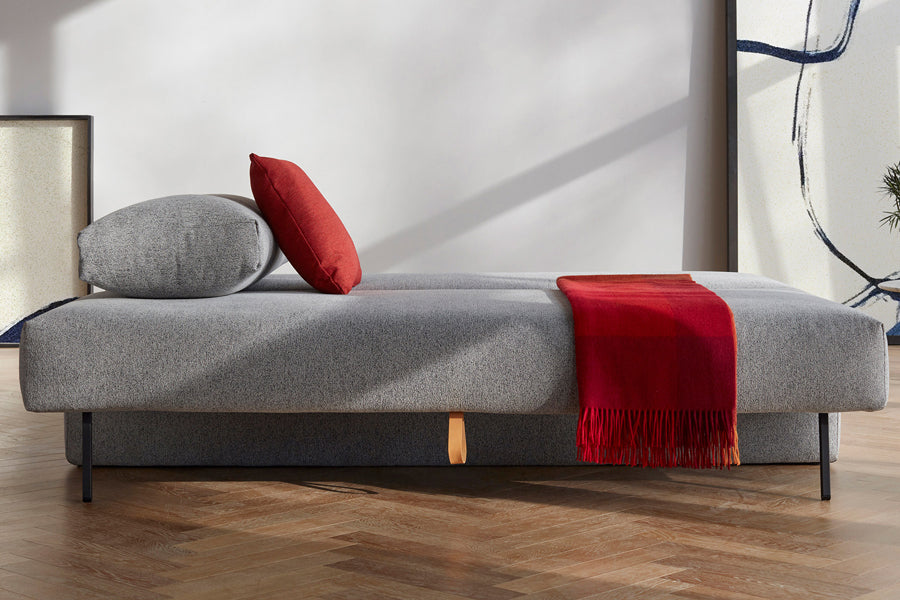 Osvald Sofa Bed by Innovation, showing osvald sofa bed as bed size in live shot.