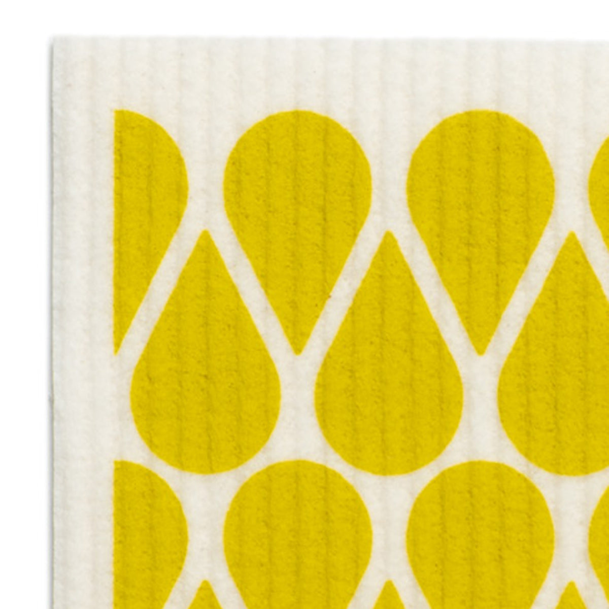Otis Dish Cloth by Pappelina, showing closeup view of otis mustard dish cloth.