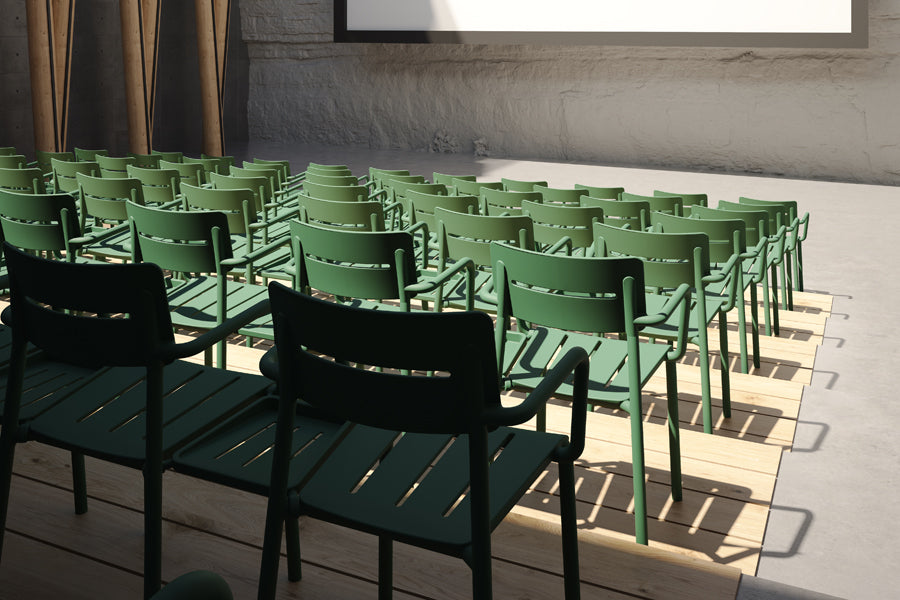 Outo Arm Chair by Toou, showing outo lounge chairs in live shot.