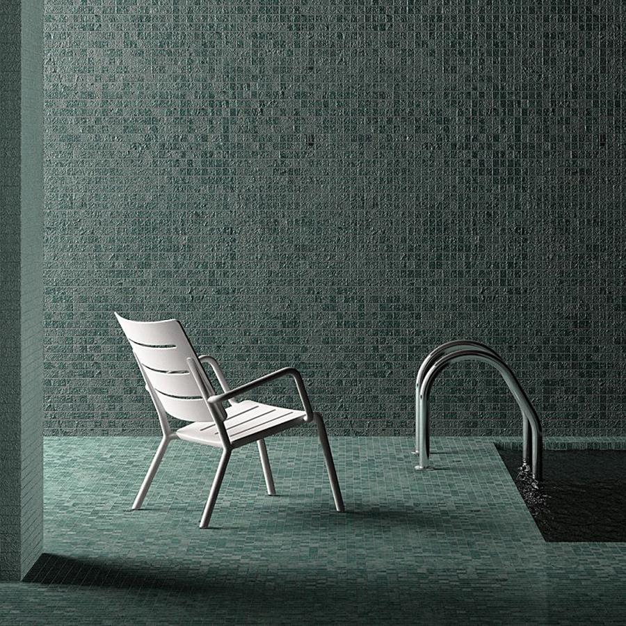 Outo Lounge Chair by Toou, showing lounge chair in the live shot.