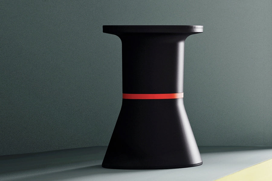 PA Side Table Stool by Toou, showing pa side table in live shot.