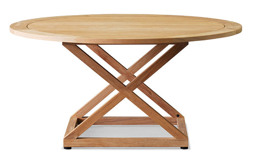 Pacific Round Dining Table by Harbour - Natural Teak Wood.