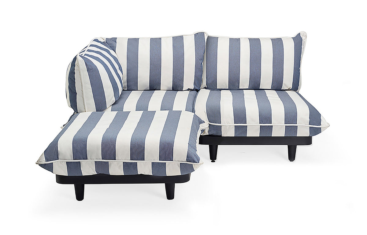 Paletti Sectional by Fatboy - Medium, Ocean Blue Stripe Sunbrella Fabric.