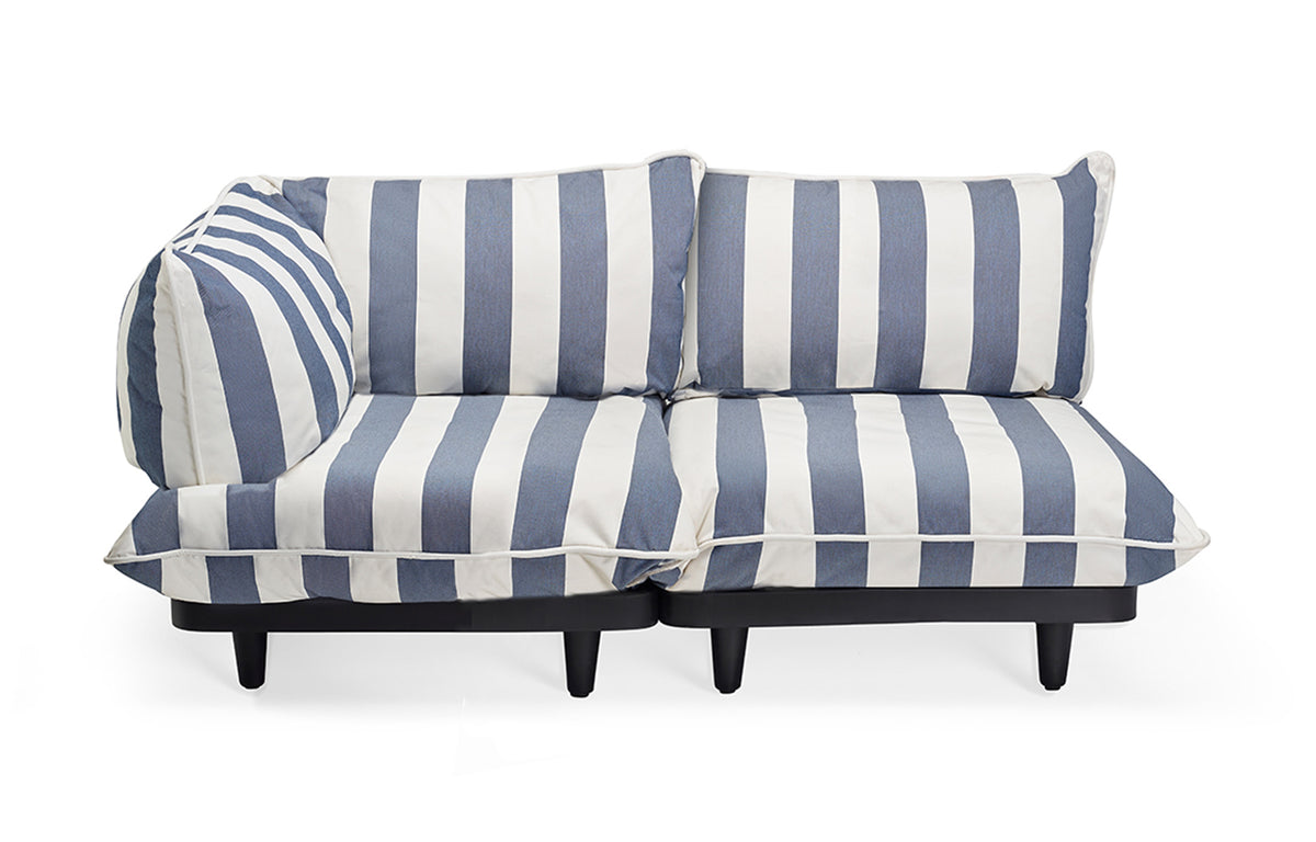 Paletti Sectional by Fatboy - Small, Ocean Blue Stripe Sunbrella Fabric.