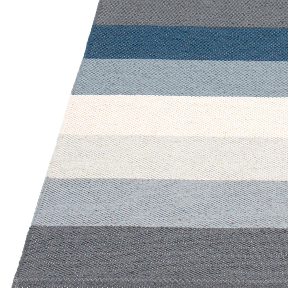 Molly Ocean Grey Runner Rug by Pappelina, showing closeup view of molly ocean grey runner rug.