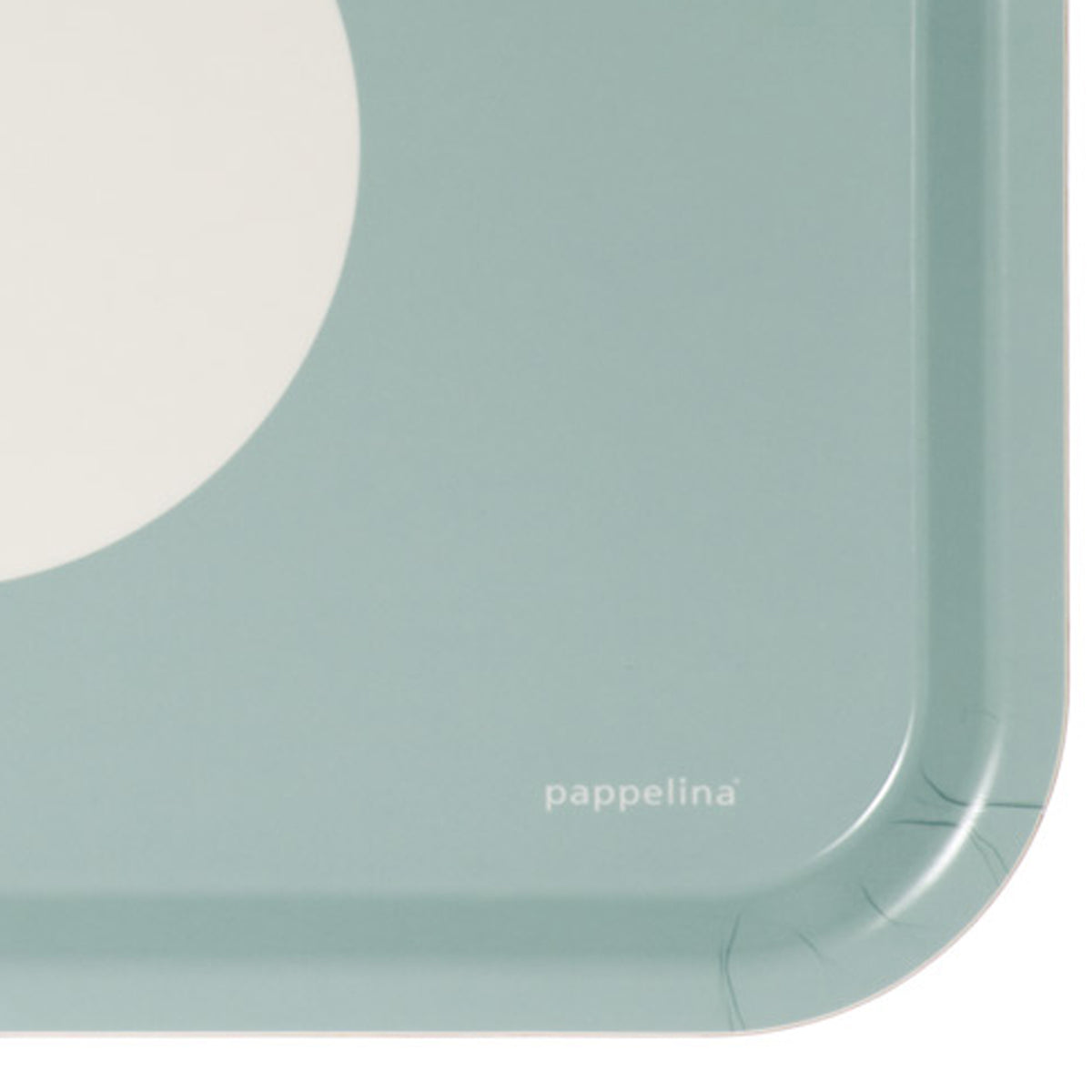 Vera Tray by Pappelina, showing closeup view of vera turquoise tray.