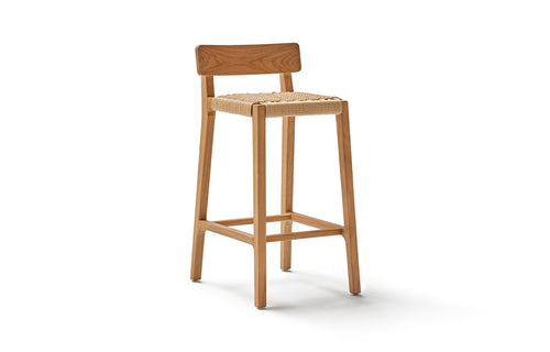 Paralel Bar Stool by Point - Natural Teak, Without Cushion.