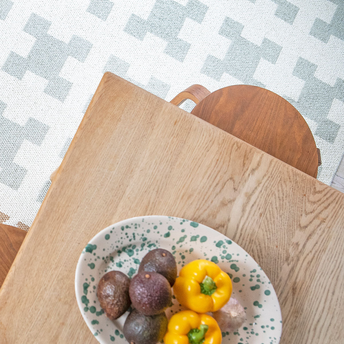 Paris Woven Plastic Rug by Brita, showing closeup view of paris woven plastic rug in live shot.