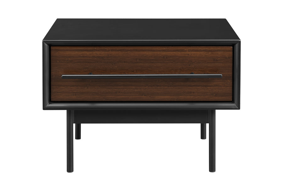 Park Avenue Ruby 1 Drawer Nightstand by Greenington, showing front view of park avenue ruby 1 drawer nighstand in ruby wood.