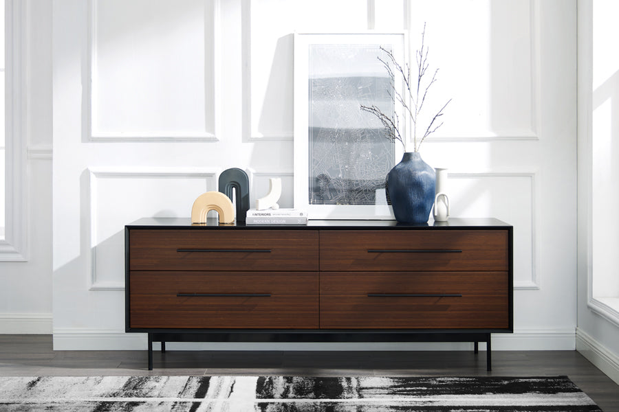 Park Avenue Ruby 4 Drawer Double Dresser by Greenington, showing park avenue ruby 4 drawer double dresser in live shot.