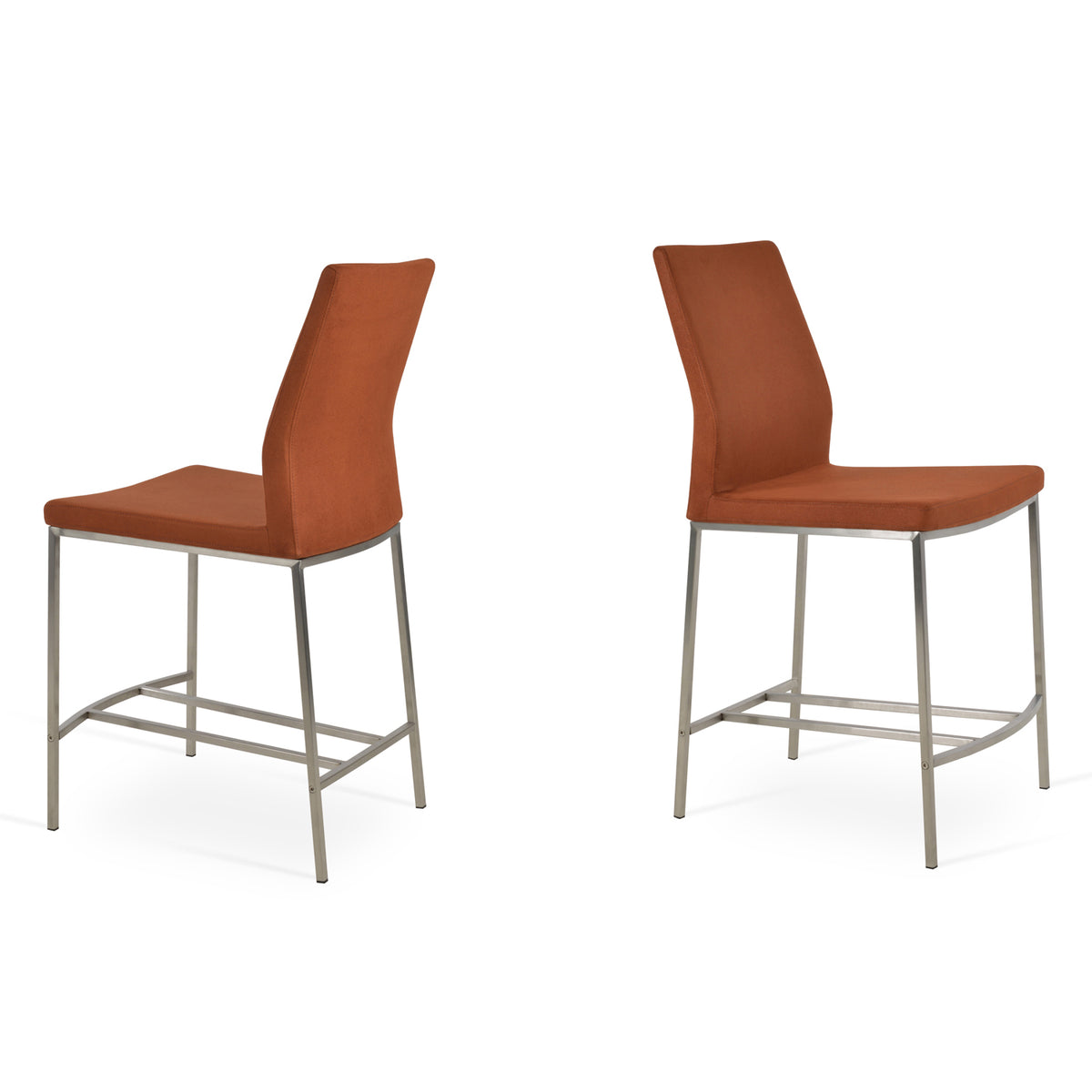 Pasha Metal Stool by SohoConcept, showing two metal stools together.