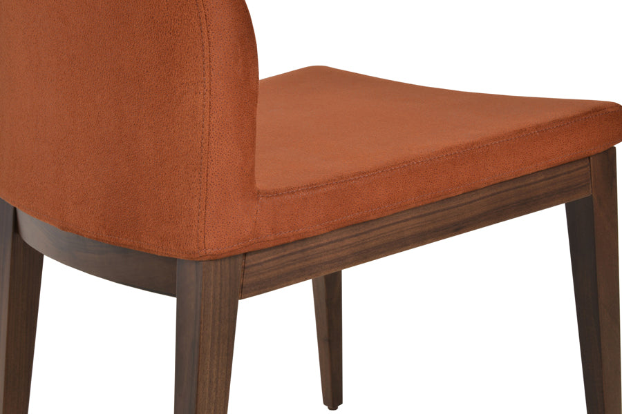 Pasha Wood Dining Chair by SohoConcept, showing closeup view of wood chair.