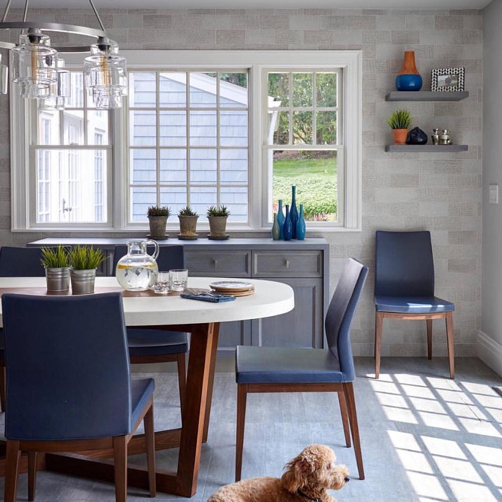 Pasha Wood Dining Chair by SohoConcept, showing wood chairs with table in live shot.