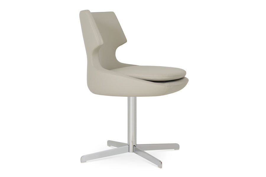Patara 4 Star Swivel Chair by SohoConcept, showing side view of 4 star swivel chair.