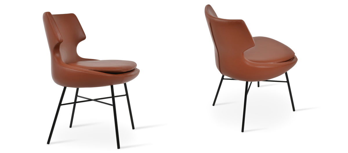Patara Cross Dining Chair by SohoConcept, showing two cross dining chair together.