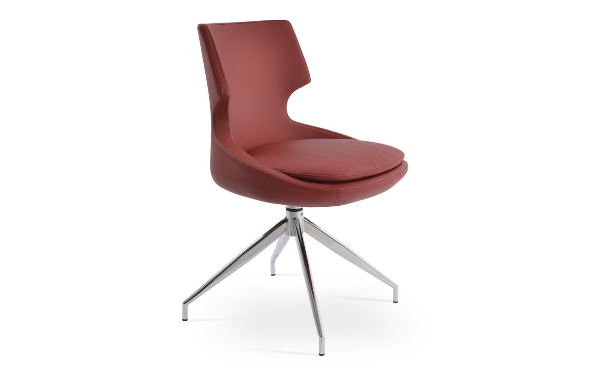Patara Spider Chair by SohoConcept - Polished Aluminum, Dark Grey PPM.