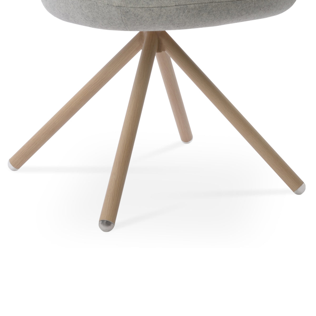 Patara Stick Swivel Dining Chair by SohoConcept, showing closeup view of stick swivel dining chair.