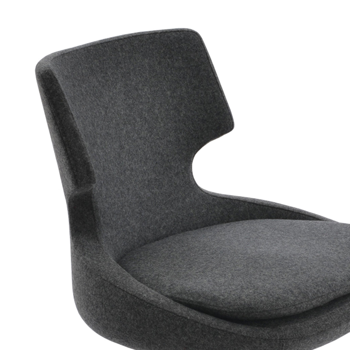 Patara Stick Swivel Dining Chair by SohoConcept, showing closeup view of stick swivel dining chair.