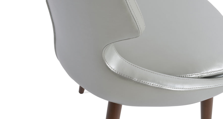 Patara Wood Dining Chair by SohoConcept, showing closeup view of wood dining chair.