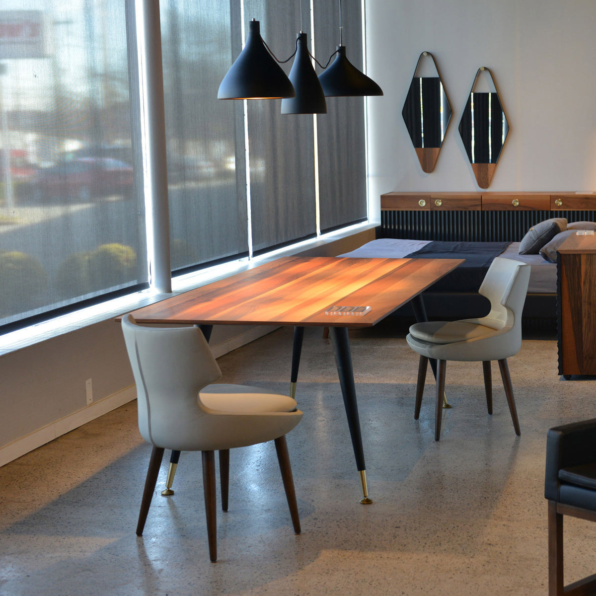 Patara Wood Dining Chair by SohoConcept, showing patara wood dining chairs in live shot.