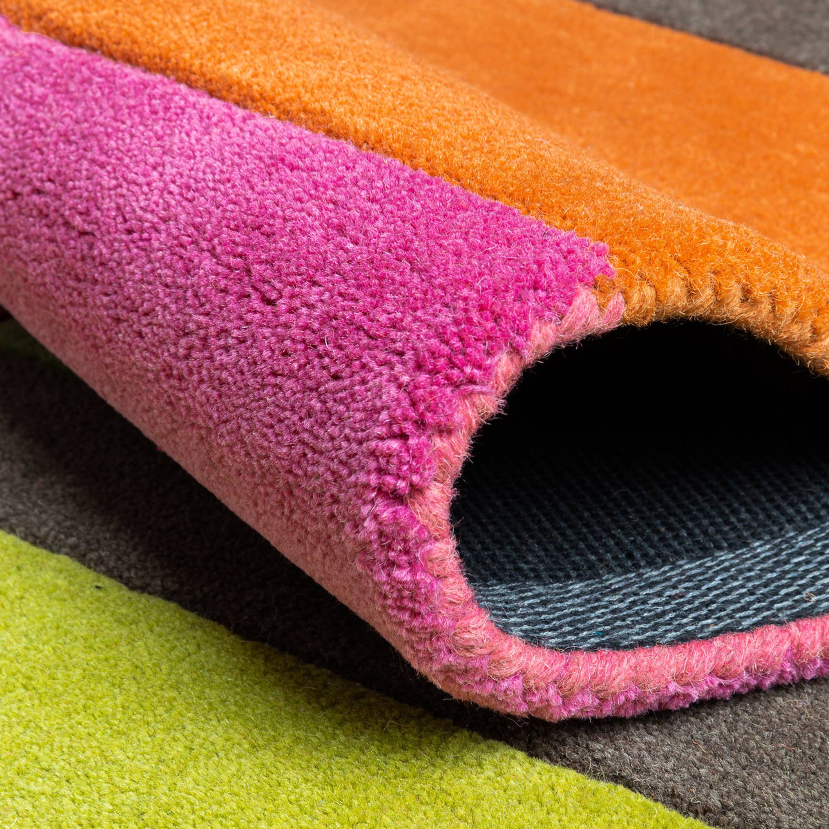 Patch 181.003.990 Hand Tufted Rug by Ligne Pure, showing closeup view of patch hand tufted rug.
