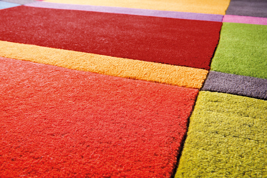 Patch 181.003.990 Hand Tufted Rug by Ligne Pure, showing closeup view of patch hand tufted rug.