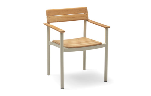 Pelago Armchair by Skagerak - Light Ivory Aluminum, No Cushion.