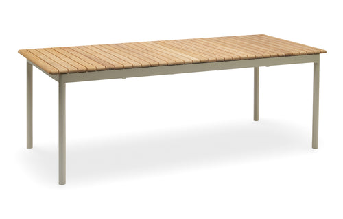 Pelago Dining Table by Skagerak - Light Ivory Aluminum, No Extension Leaf.