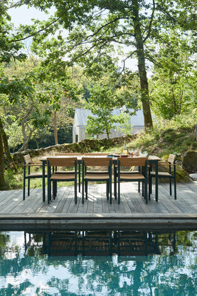 Pelagus Outdoor Table by Skagerak, showing pelagus outdoor table in live shot.