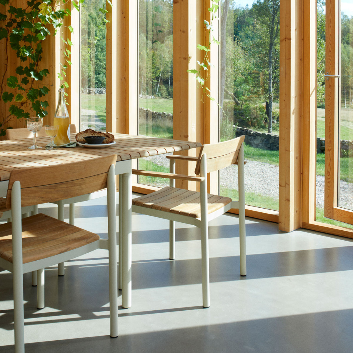 Pelagus Outdoor Table by Skagerak, showing pelagus outdoor table in live shot.