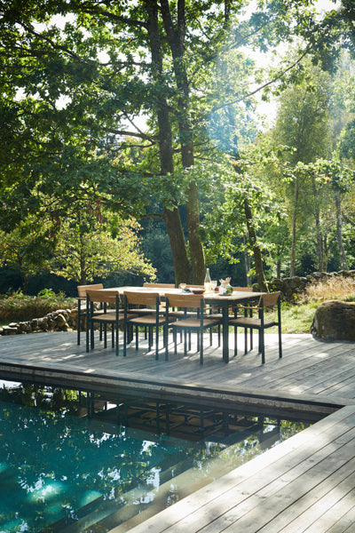 Pelagus Outdoor Table by Skagerak, showing pelagus outdoor table in live shot.
