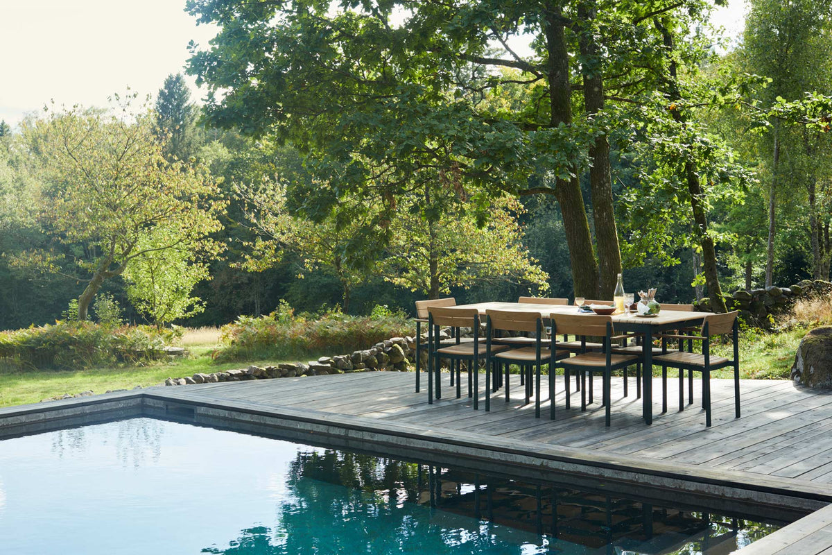 Pelagus Outdoor Table by Skagerak, showing pelagus outdoor table in live shot.