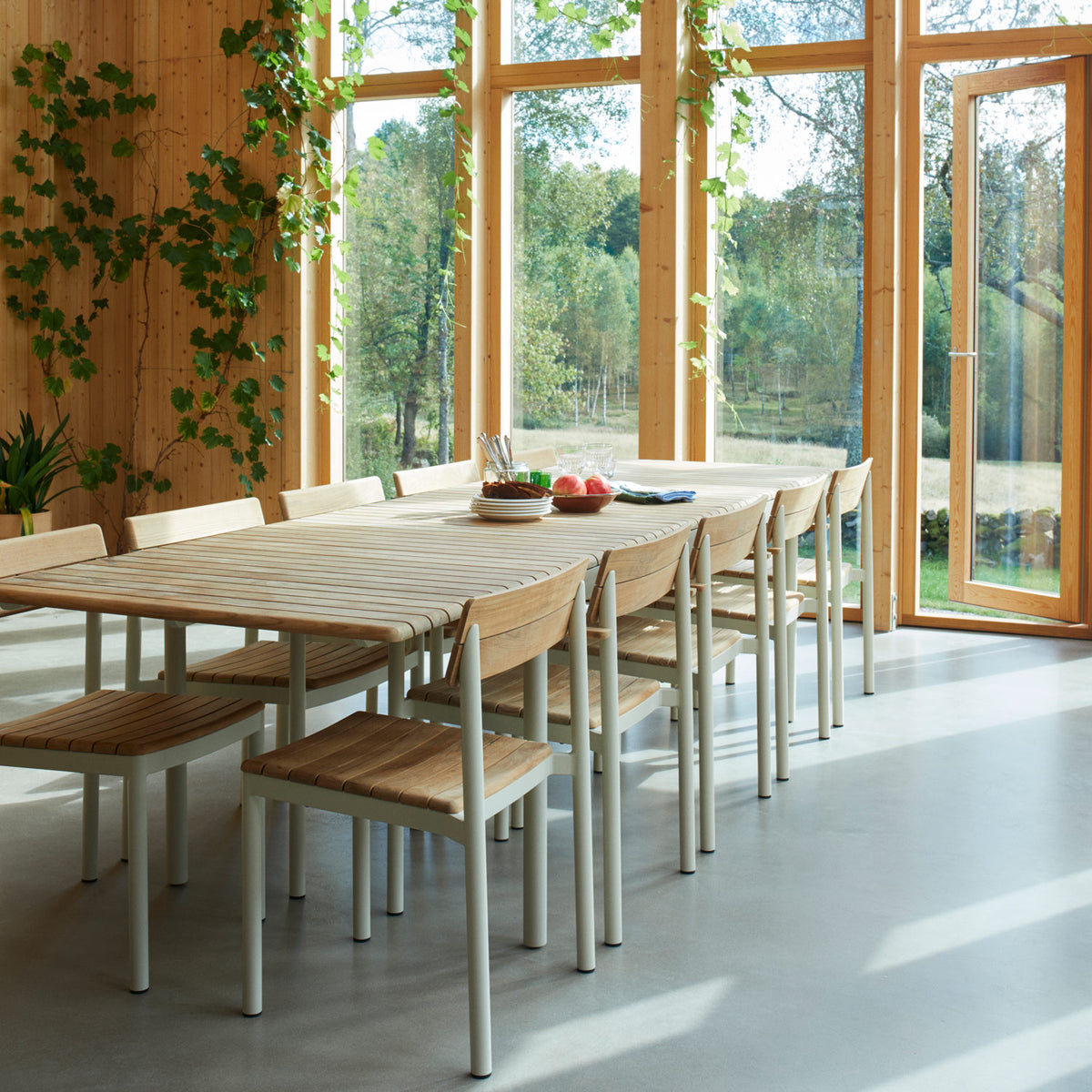 Pelagus Outdoor Table by Skagerak, showing pelagus outdoor table in live shot.