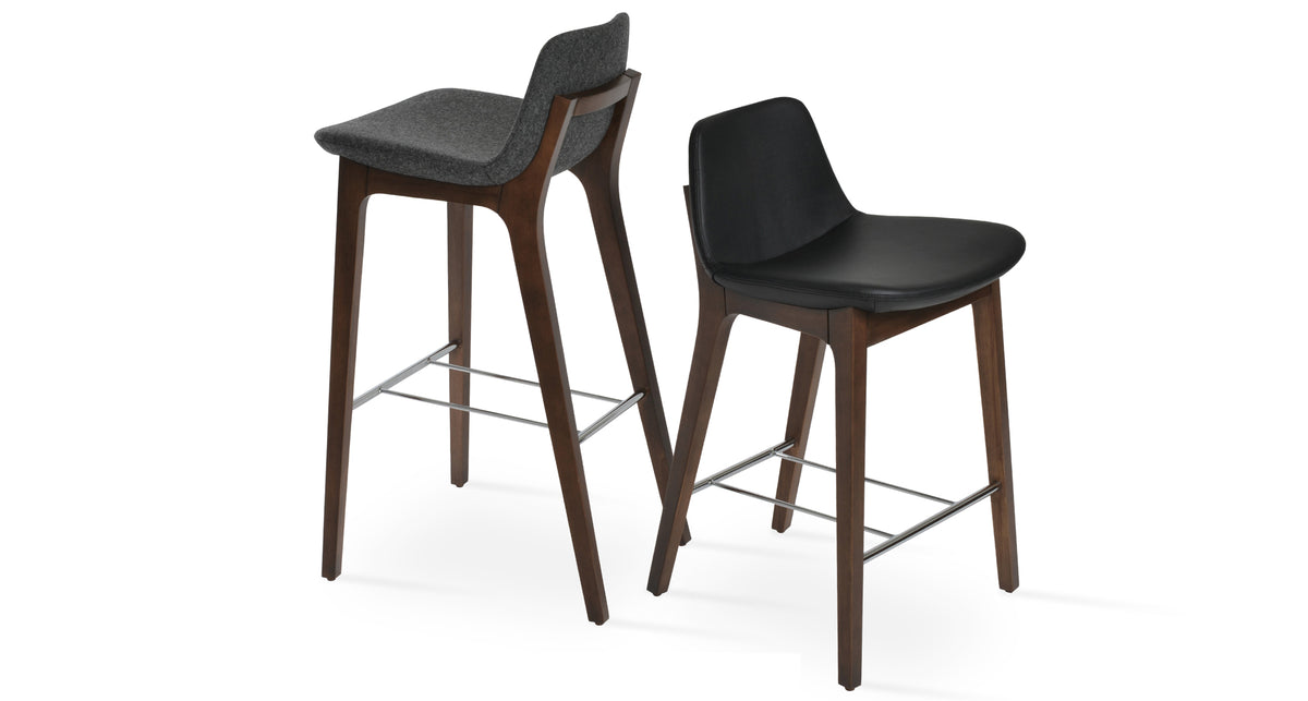 Pera HB Wood Counter Stool by SohoConcept, showing hb wood counter/bar stools together.