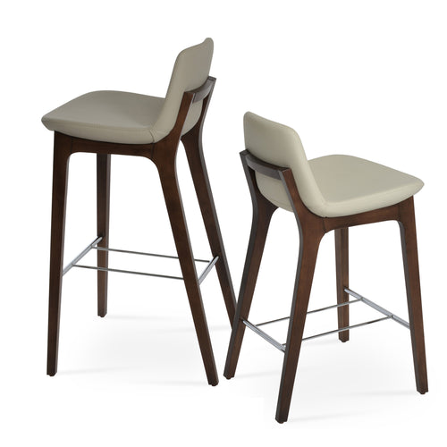 Pera HB Wood Bar Stool by SohoConcept, showing hb wood counter/bar stools together.