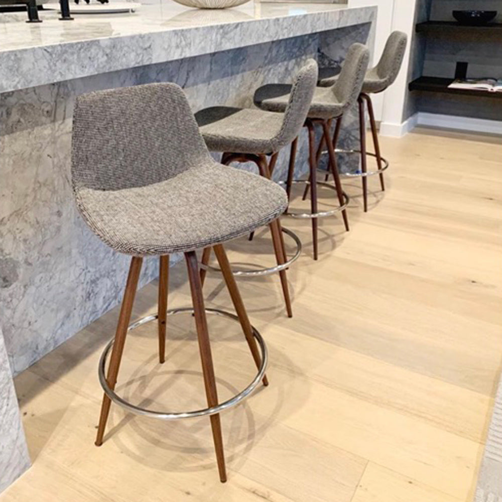 Pera Max Swivel Counter Stool, showing max swivel counter stools in live shot.