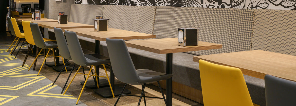 Pera X Chair by B&T, showing pera x chairs in live shot.