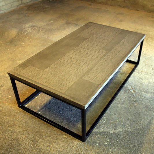 James De Wulf Periodic Coffee Table by De Wulf, showing periodic coffee table in live shot.