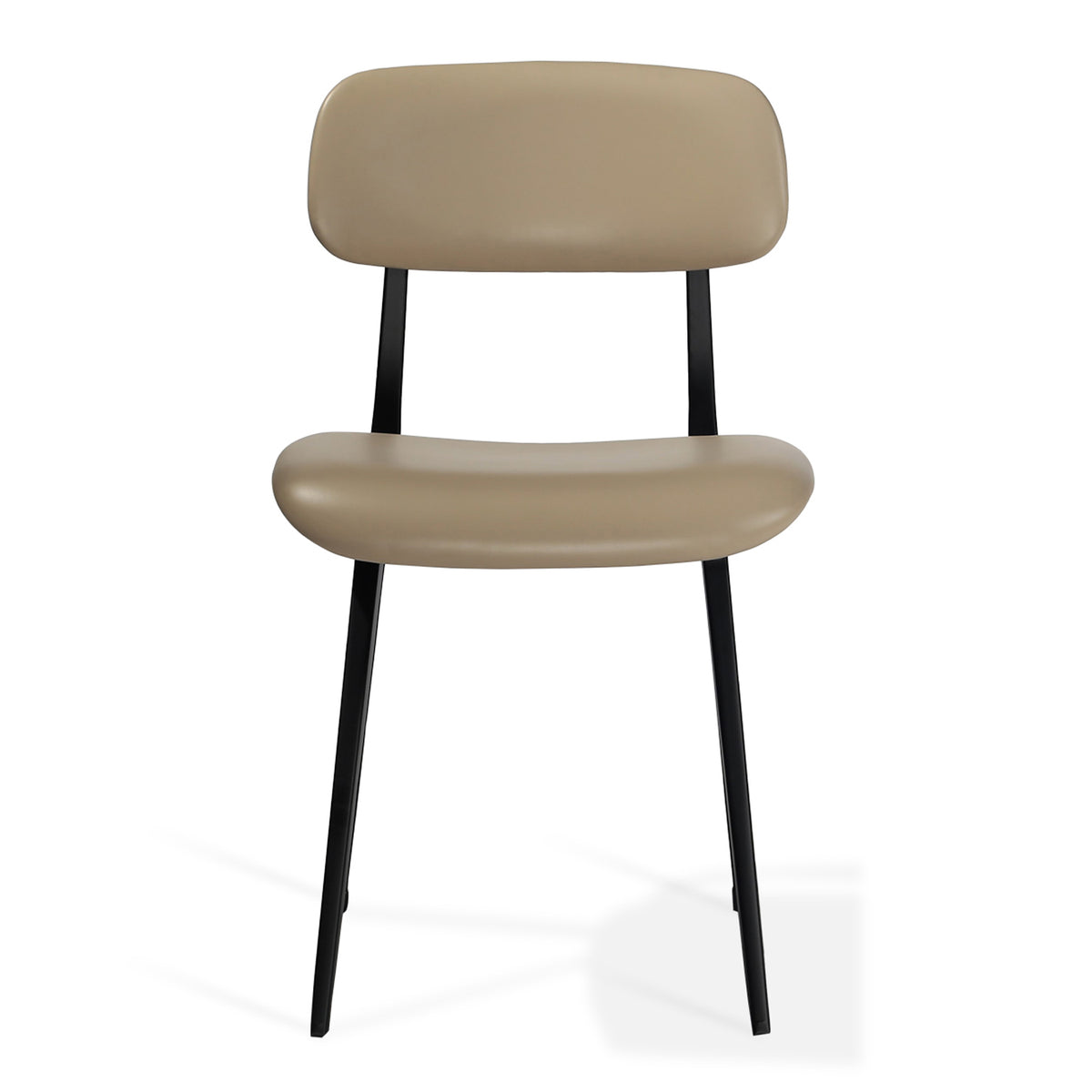 Perla Soft Seat Dining Chair by SohoConcept, showing front view of soft seat dining chair.