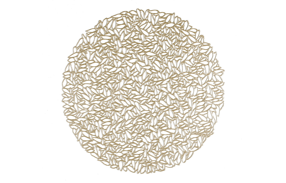 Petal Round Tabletop by Chilewich - Champagne Patel Placemat.