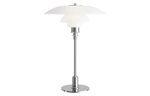 PH 3½-2½ Indoor Glass Table Lamp by Louis Poulsen - High Lustre Chrome Plated.