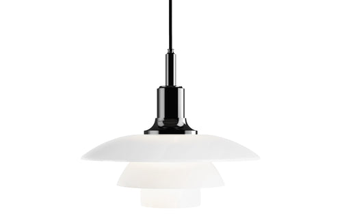 PH 3½-3 Indoor Glass Pendant Light by Louis Poulsen - Black Metallised.