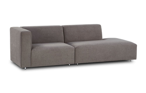 Pick Modular Sofa by B&T - Left Arm, Brown Nino Fabric.