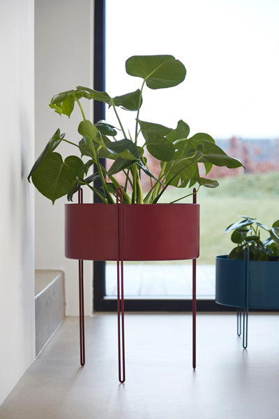 Pidestall Planter by Woud, showing planters in live shot.