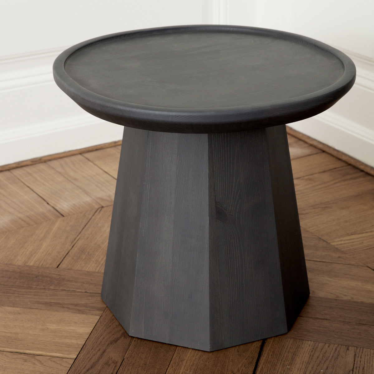 Pine Table by Normann Copenhagen, showing pine table in live shot.